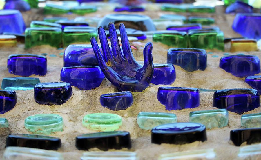Blue Glass Hand Photograph by Cynthia Guinn