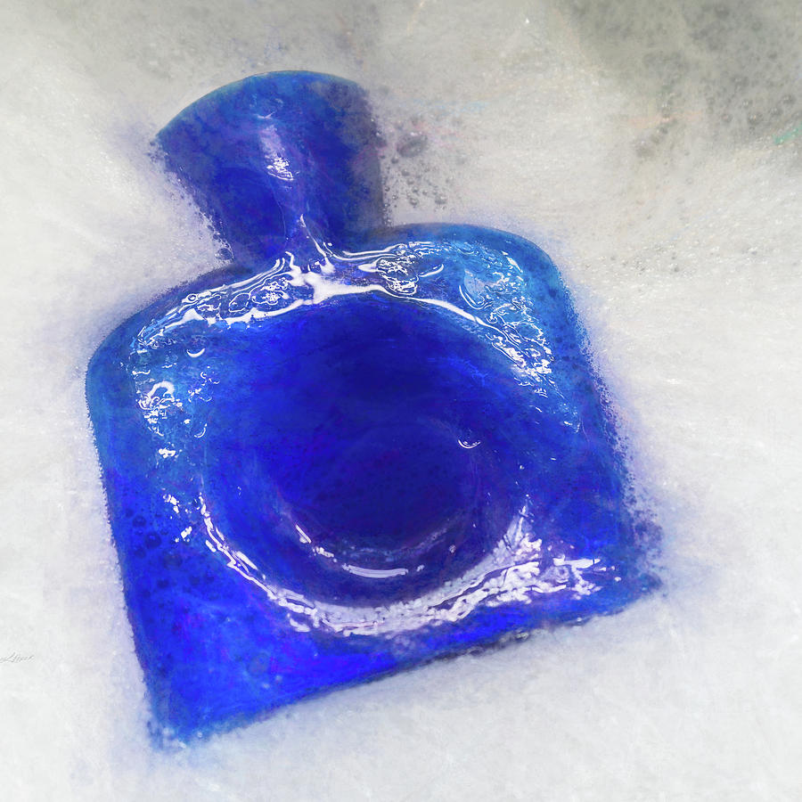 Blue Glass Wash Photograph by Sharon Popek
