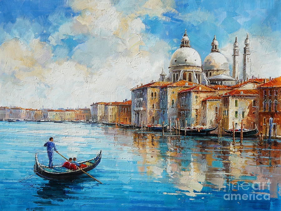 Blue Grand Canal Painting by Lucio Campana - Fine Art America