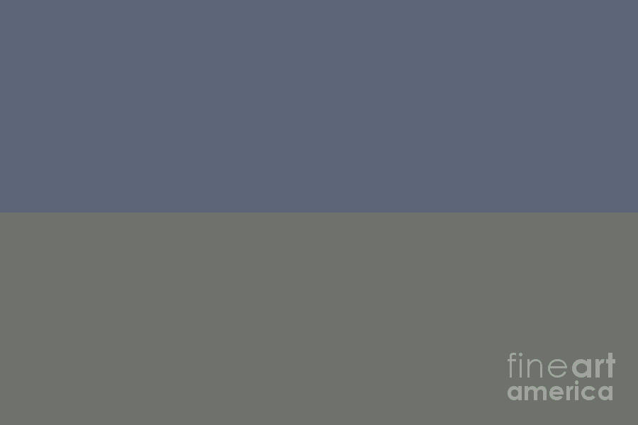 Blue Slate Dark Pewter Gray Solid Color Horizontal Stripe Minimal Jolie Legacy and Slate Digital Art by PIPA Art - Simply Solid