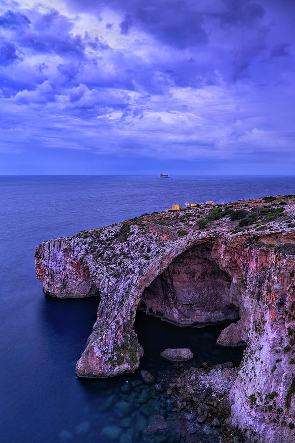 Blue Grotto at Dawn in Malta Photograph by Artur Bogacki