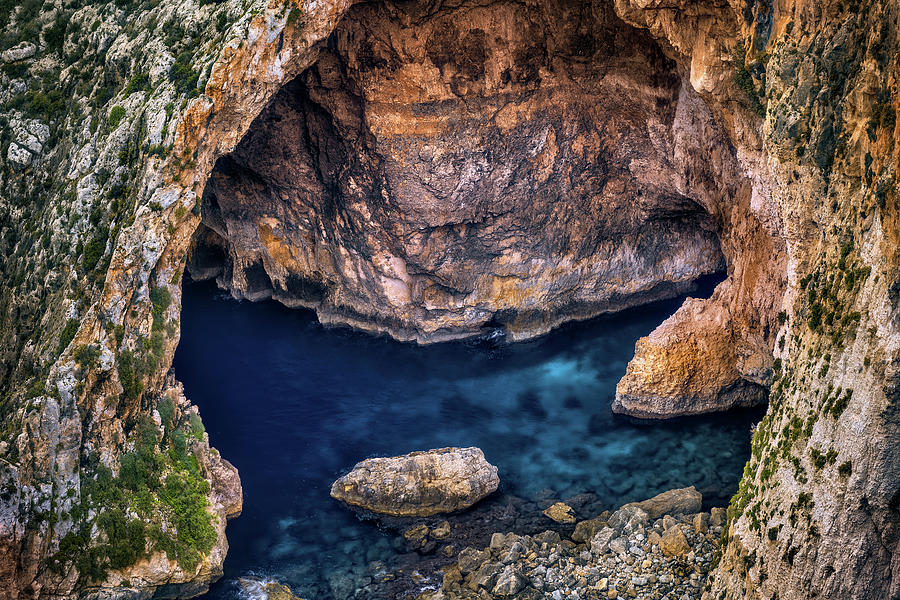Blue Grotto Sea Cavern In Malta Photograph by Artur Bogacki
