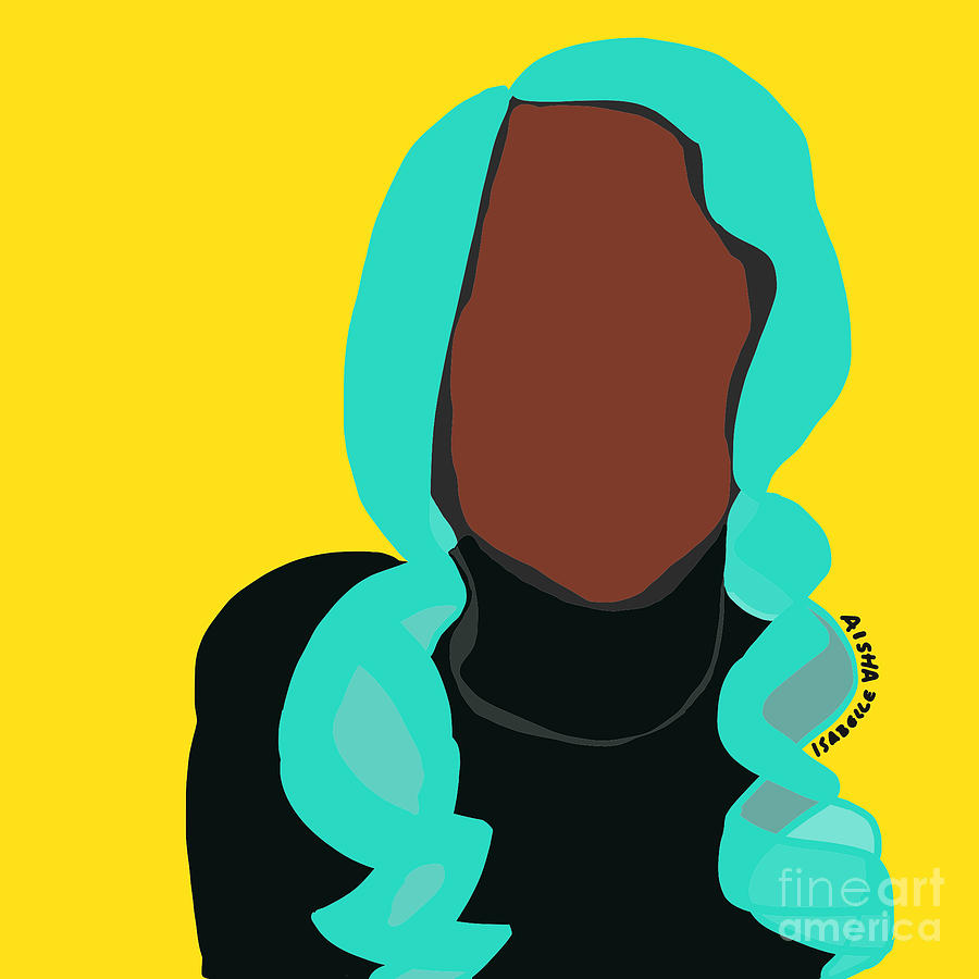 Blue Hair II Digital Art by Aisha Isabelle