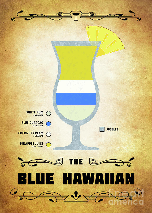 Blue Hawaiian Cocktail - Classic Digital Art by Bo Kev