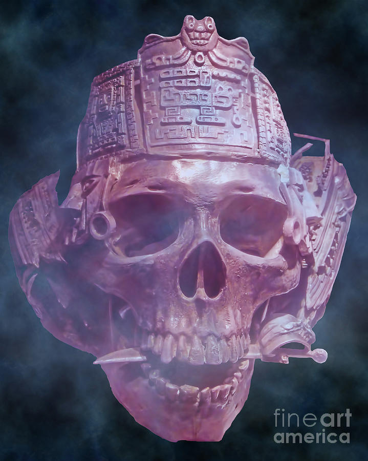 Blue Haze Pirates Skull Photograph by D Hackett