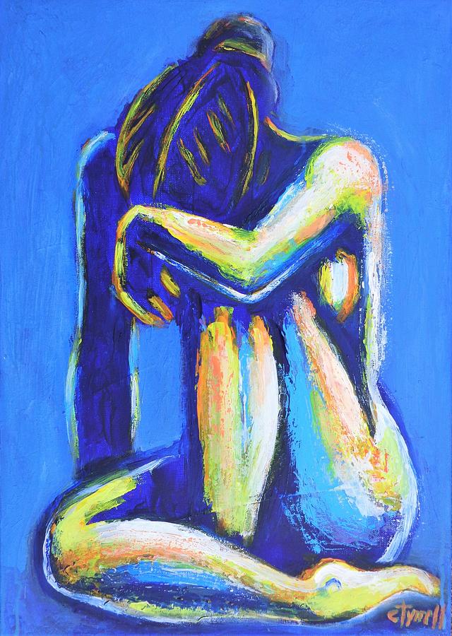 Blue Painting - Blue Heart 5 by Carmen Tyrrell