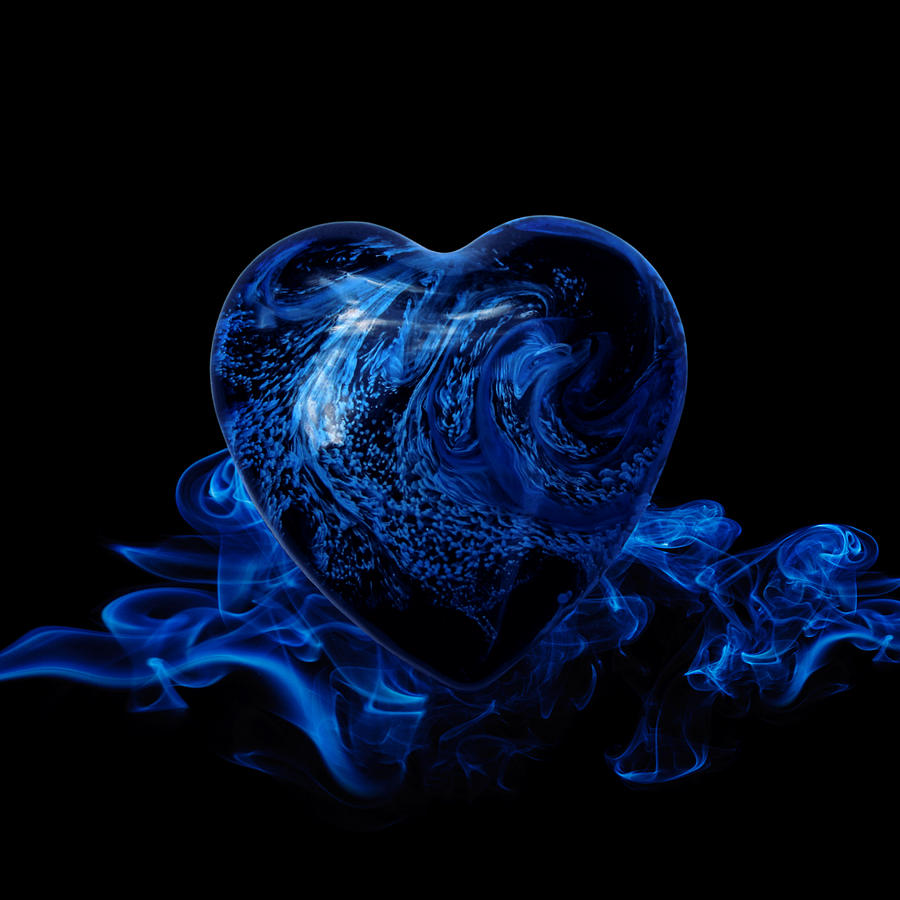 Blue Heart Digital Art by Adrian Reich