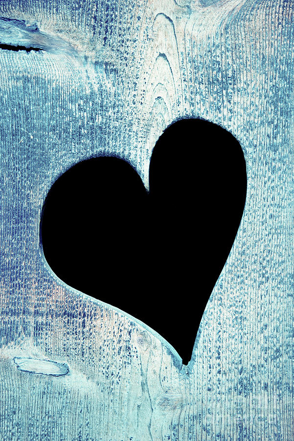 Blue heart Photograph by Delphimages Photo Creations