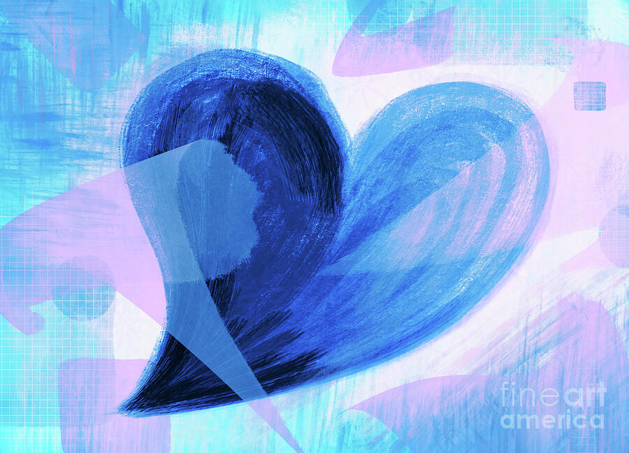 Blue Heart Digital Art
