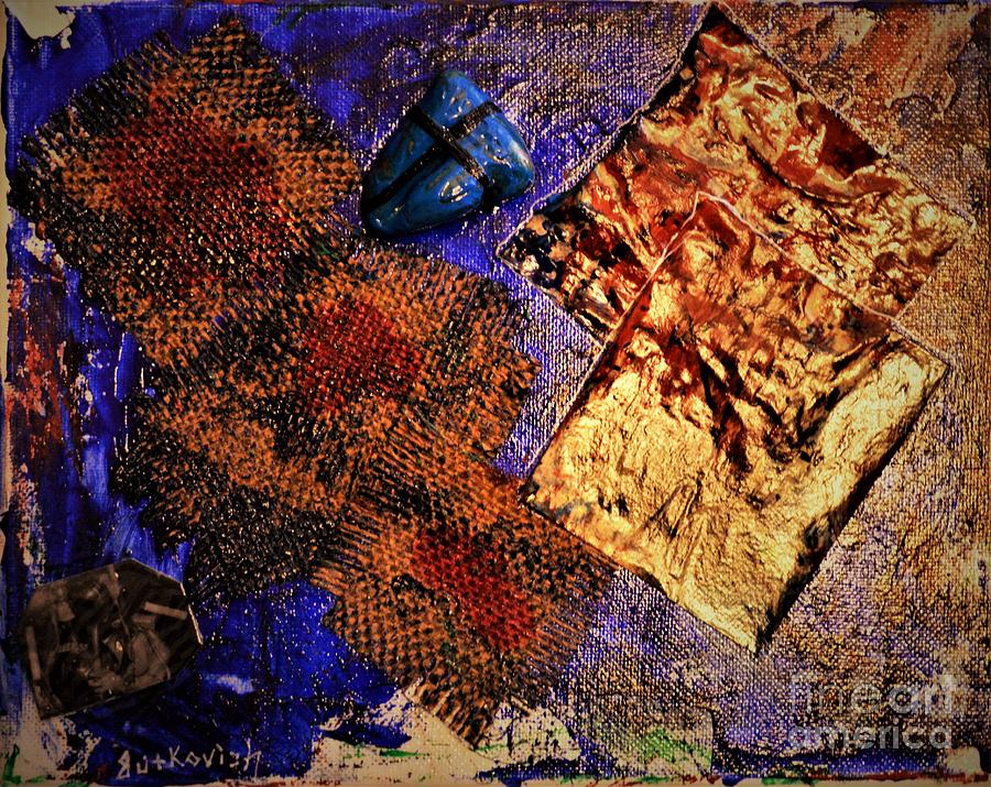 Blue Heart of Gold Mixed Media by Michael Butkovich - Fine Art America