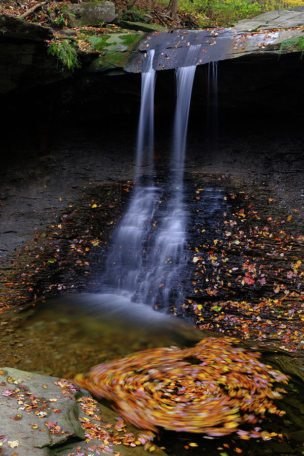 Blue Hen Falls in the Fall Photograph by Clint Buhler