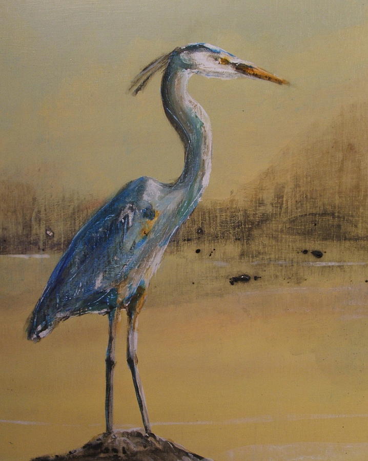 Blue Heron 1 Painting by George Lucas