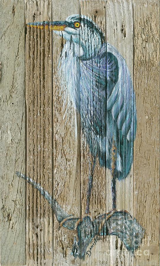 Heron Painting - Blue Heron by Danielle Perry