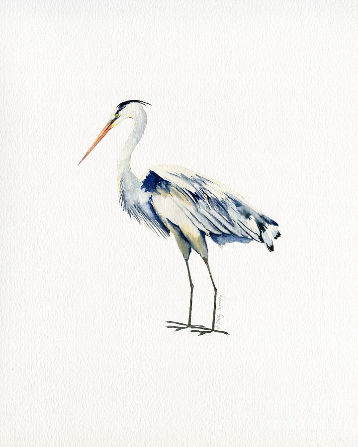 Blue Heron Painting by Melly Terpening