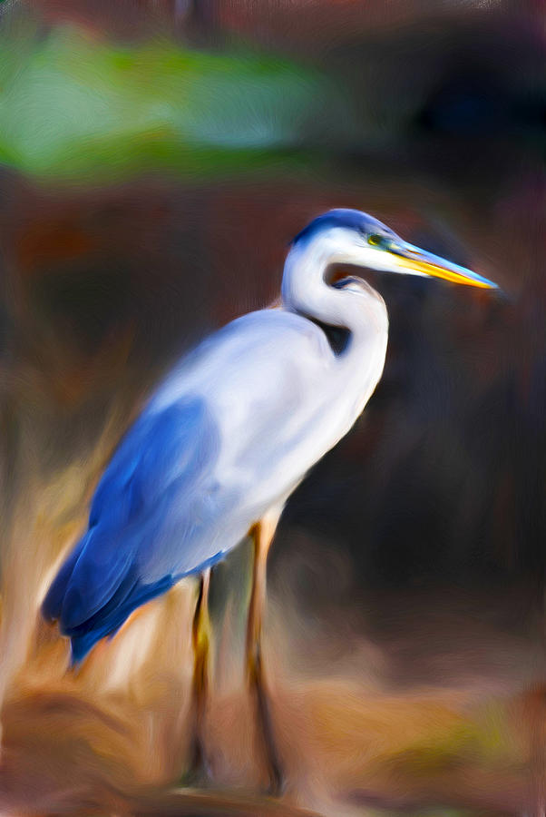 Blue Heron Painting 2020 Painting by Don Wright