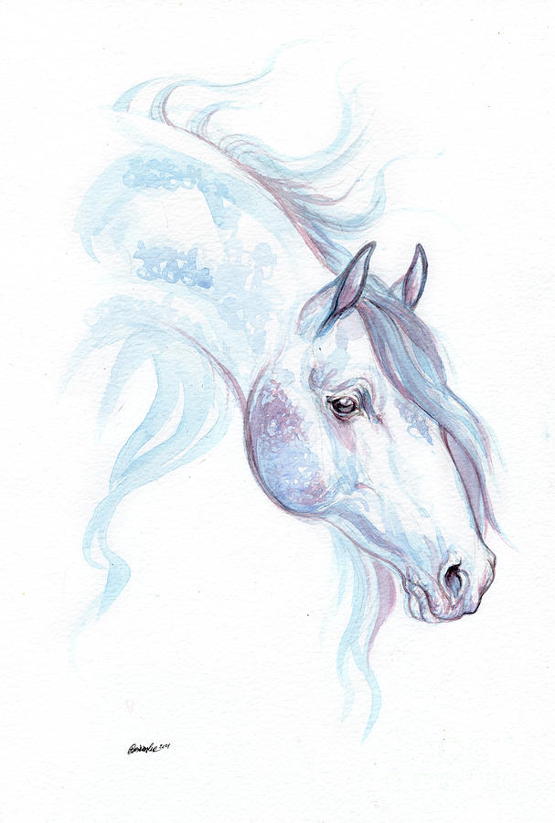 Blue Horse 2021 08 03 Painting