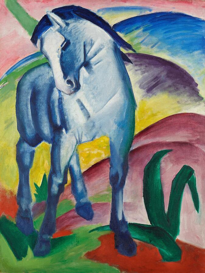 Blue Horse I, year 1911 Painting by Franz Marc Blue Horse I, year 1911 Painting by Franz Marc