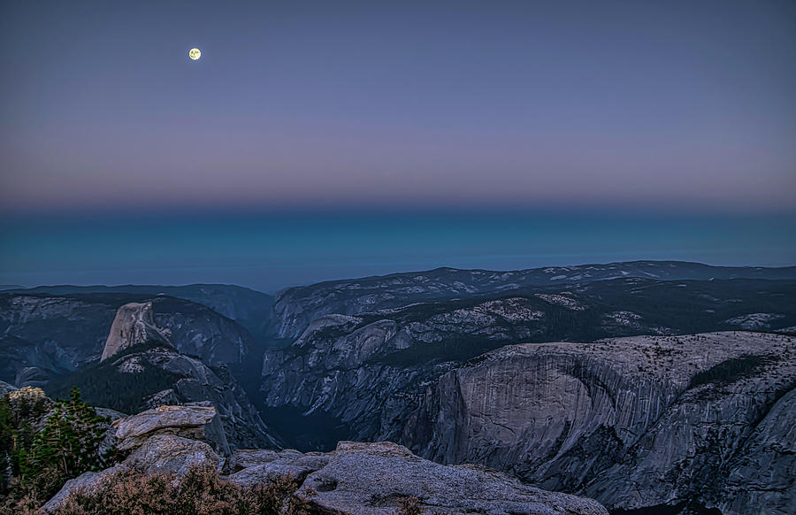 Full Moon Blue Hour at Clouds Rest Photograph by Romeo Victor