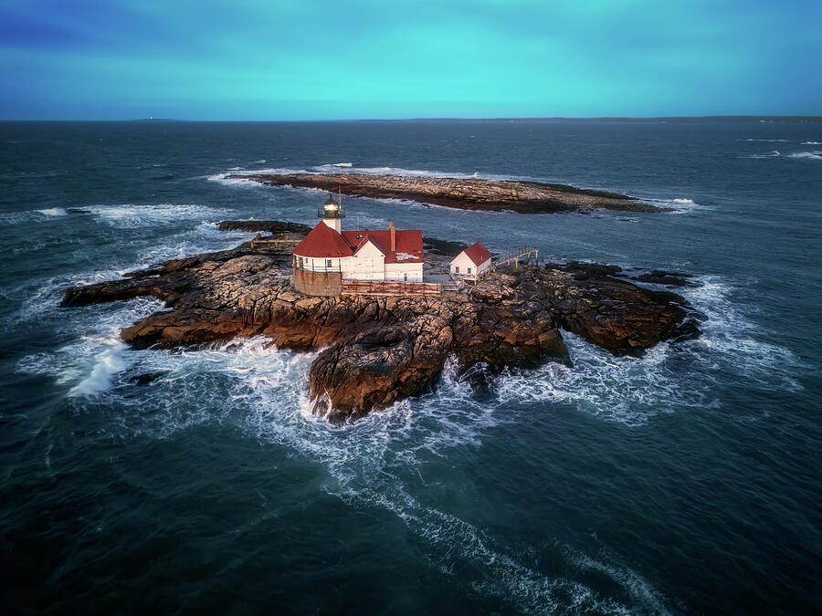 Lighthouse Photograph - Blue Hour at Cuckolds Light by Rick Berk