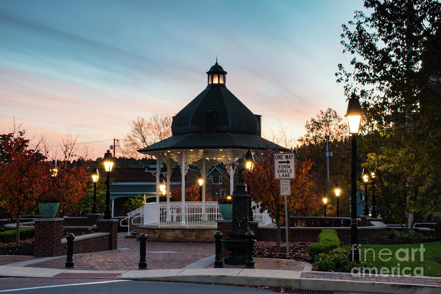 Blue Hour Sunset at Ligonier Gazebo Photograph by Nick Garuccio - Fine ...