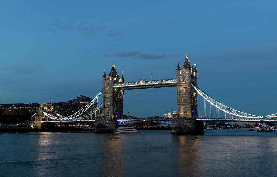 Blue hour at tower bridge Photograph by Pietro Ebner