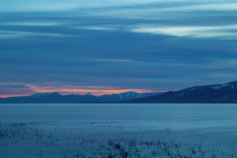 Blue Hour at Utah Lake Photograph by K Bradley Washburn