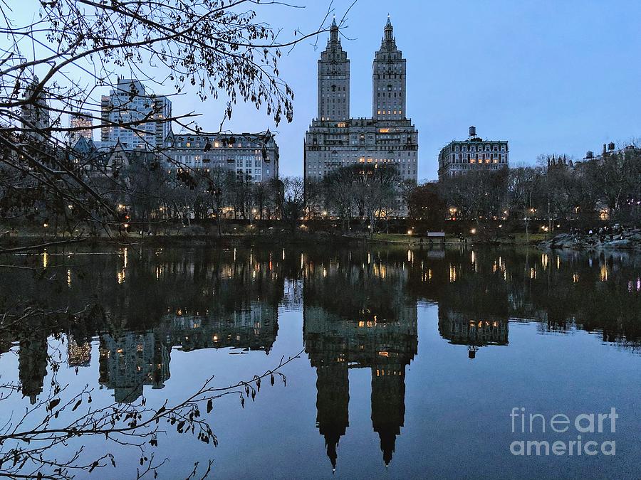 Blue Hour in New York Photograph by Miriam Danar