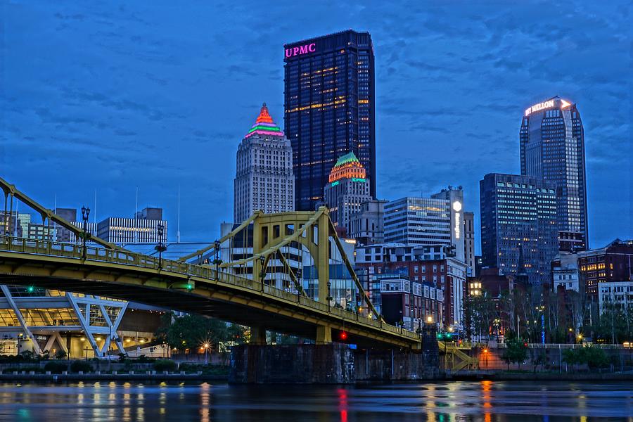 Blue Hour in Pittsburgh Photograph by Patricia Caron