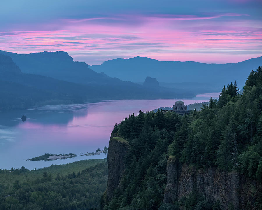 Blue Hour in the Columbia River Gorge Photograph by Robert Miller