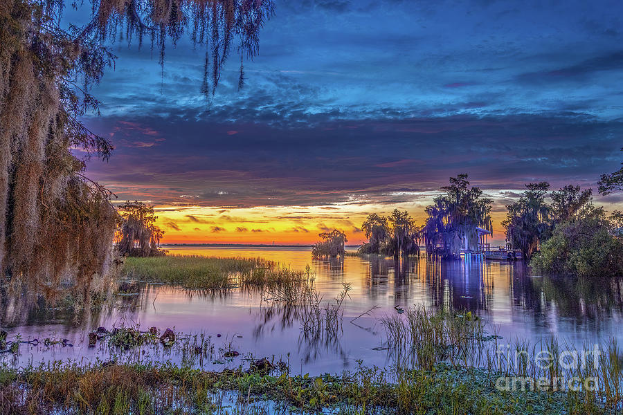 Blue Hour Lake Sunrise Photograph by Tom Claud