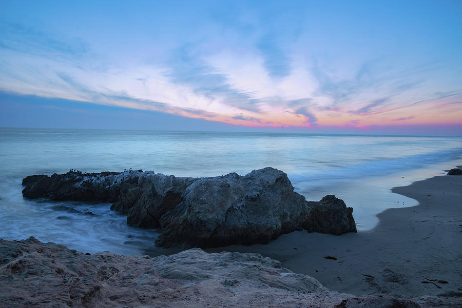 Beach Sunset Photograph - Blue Hour on the California Coast by Matthew DeGrushe