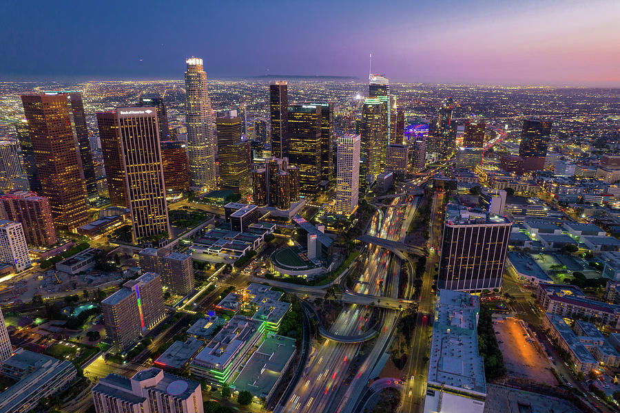 Blue Hour Over Los Angeles Photograph