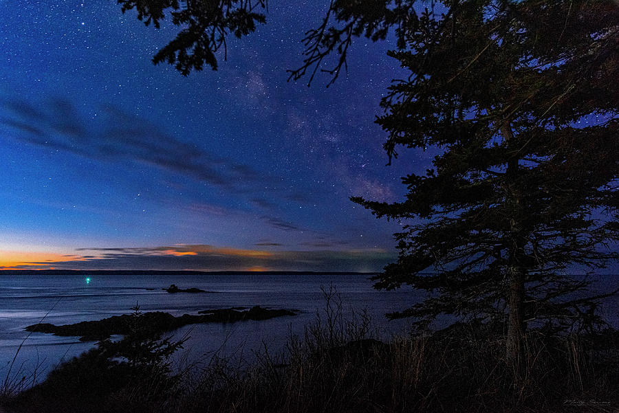 Blue Hour Photograph - Blue Hour Over Sail Rock QHSP by Marty Saccone