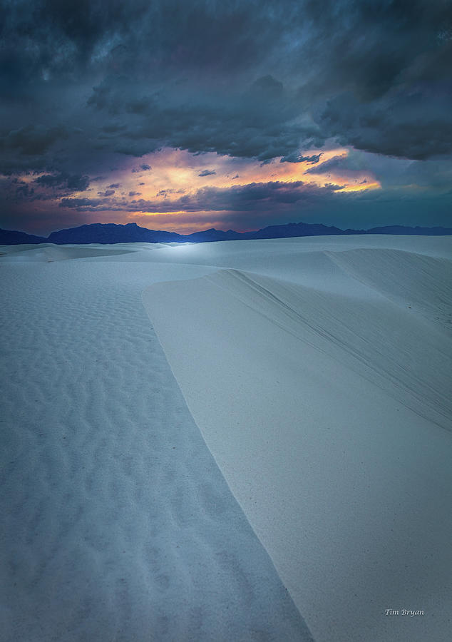 Landscape Photograph - Blue Hour over White Sands, New Mexico by Tim Bryan