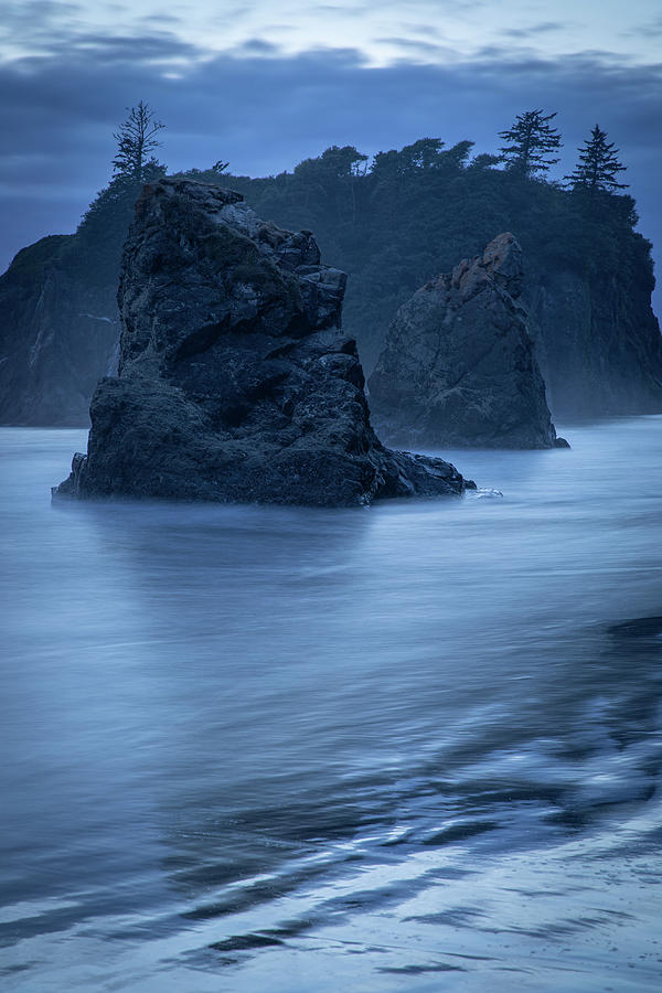 Blue Hour Sea Stacks Photograph by Adam Pender