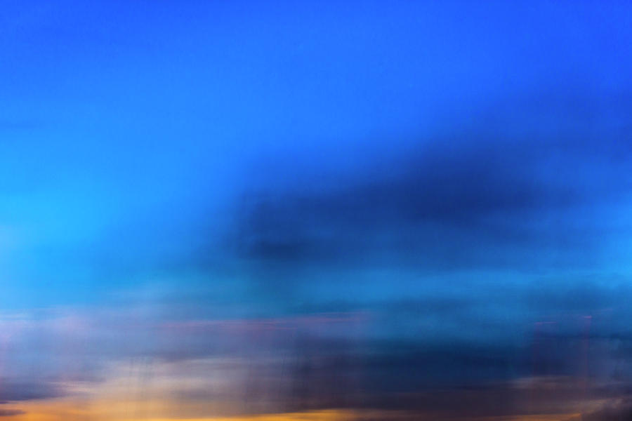 Blue Hour Seascape Abstract Photograph