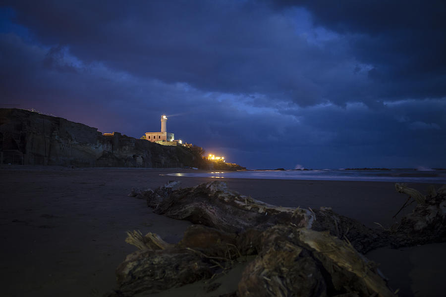 Blue hour under the lighthouse Photograph by Adriano Ficarelli