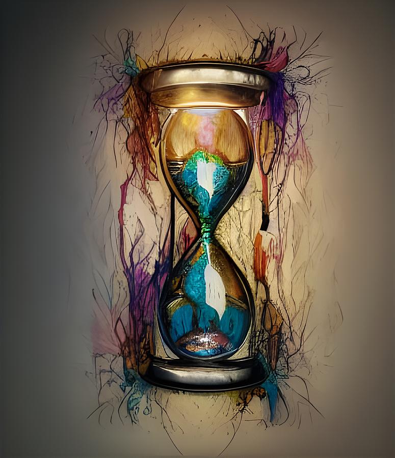 Blue Hourglass Digital Art by Beverly Read