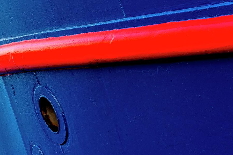 Blue Hull Detail Photograph by Jerry Sodorff