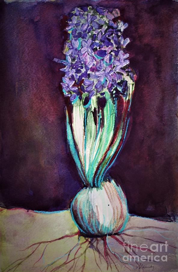 Blue Hyacinth Mixed Media by Mindy Newman