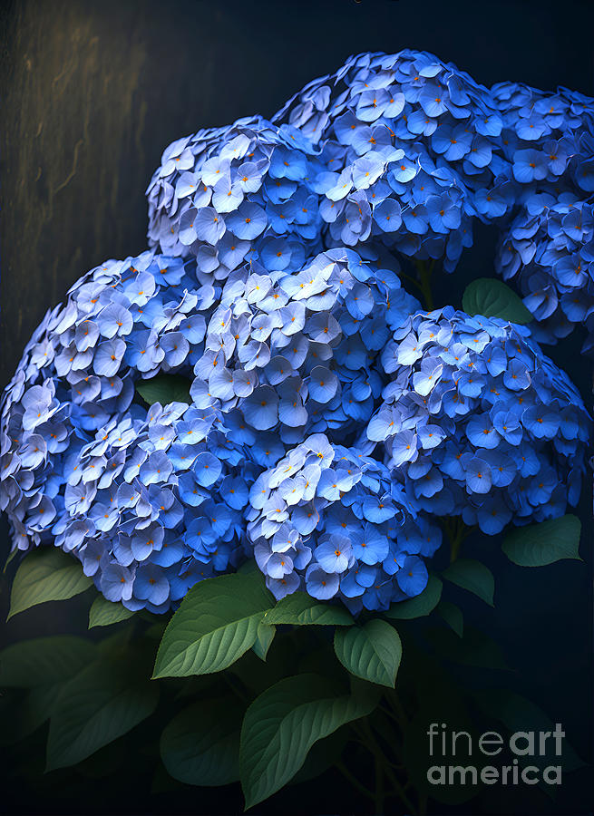 Blue Hydrangea Digital Art by Michelle Meenawong - Fine Art America
