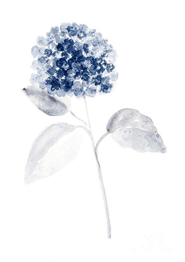 Nature Painting - Blue hydrangea wall art by Green Palace