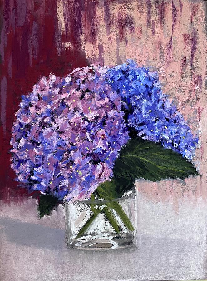 Blue Hydrangeas Painting by Leila Rostami - Fine Art America