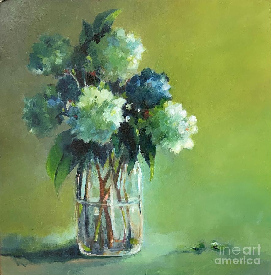 Blue Hydrangeas Painting by Michelle Abrams