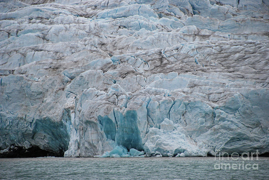 Summer Photograph - Blue Ice in Nordenskiold Glacier #1 by Nancy Gleason