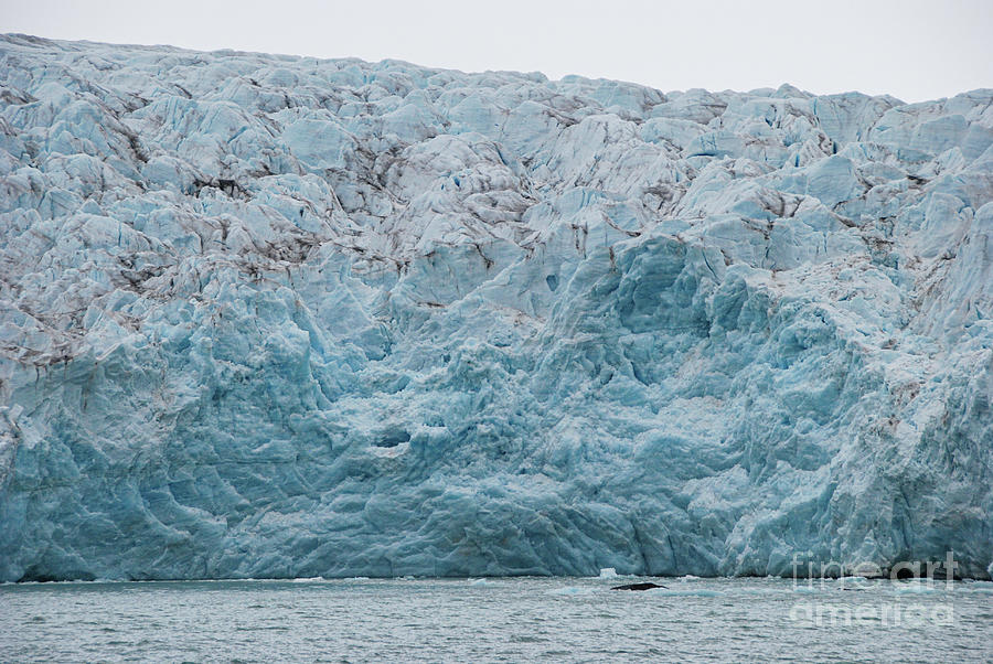 Summer Photograph - Blue Ice in Nordenskiold Glacier #2 by Nancy Gleason