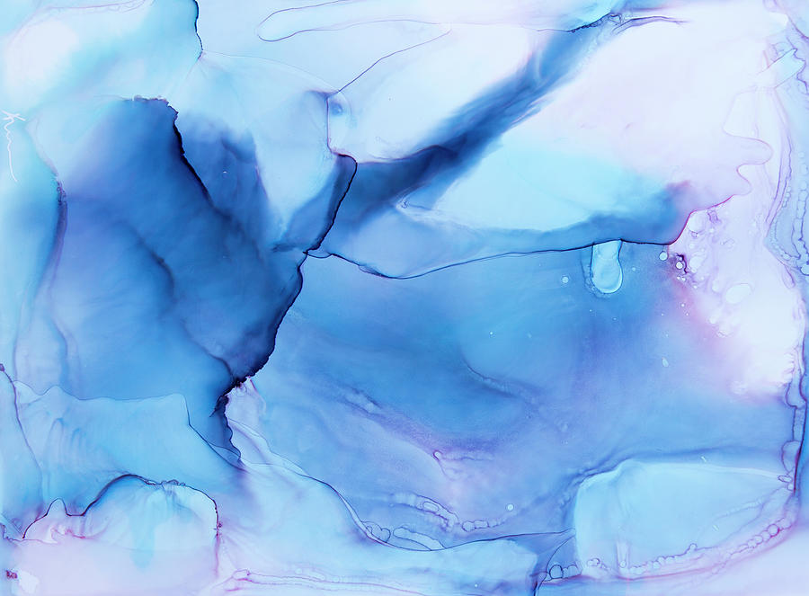 Blue Ice Painting by Katrina Nixon