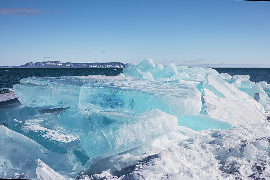 Blue Ice on the Shore of Thunder Bay Photograph by Chris Artist - Fine ...