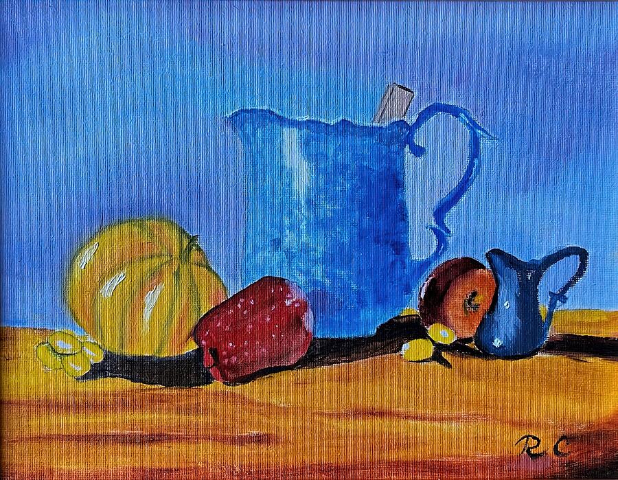 Blue Ice Still Life Painting by Ruben Carrillo