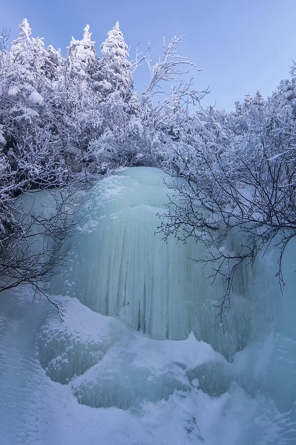 Blue Ice Waterfall Photograph by White Mountain Images